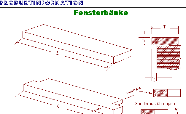 weiter zur Produktinformation -Fensterb&auml;nke