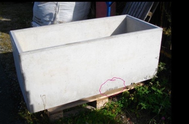 Blumenk&auml;sten Sichtbeton glatt Sonderanfertigungen