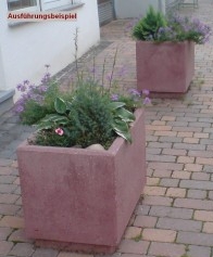 Blumenk&uuml;bel -Sandsteineffekt Ausf&uuml;hrungsbeispiel
