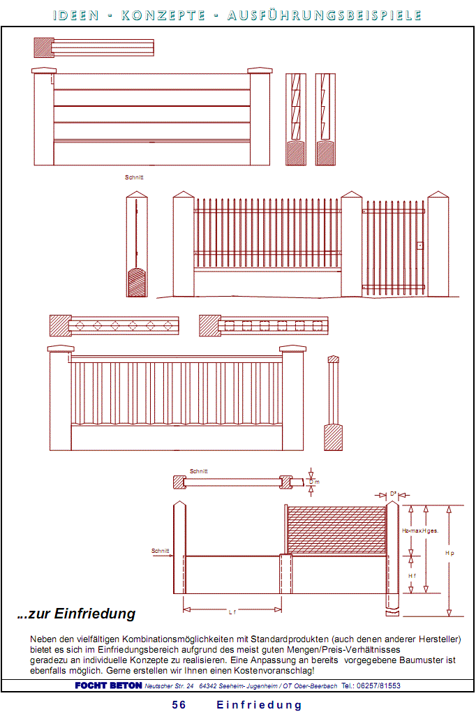 Einfriedung Ideen/Konzepte/Ausf&uuml;hrungsbeispiele