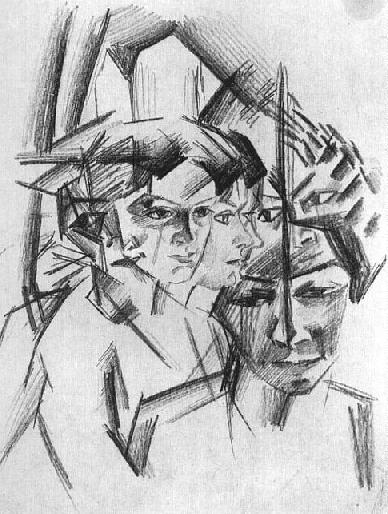 Futuristische K&ouml;pfe 1913