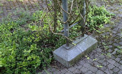 Punktfundament der Dachkonstruktion