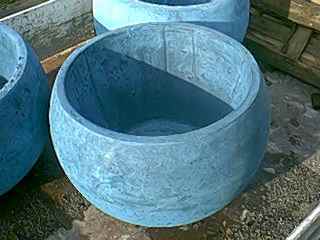 Kugel-Pflanzgef&auml;ss- D=100cm-SB blau