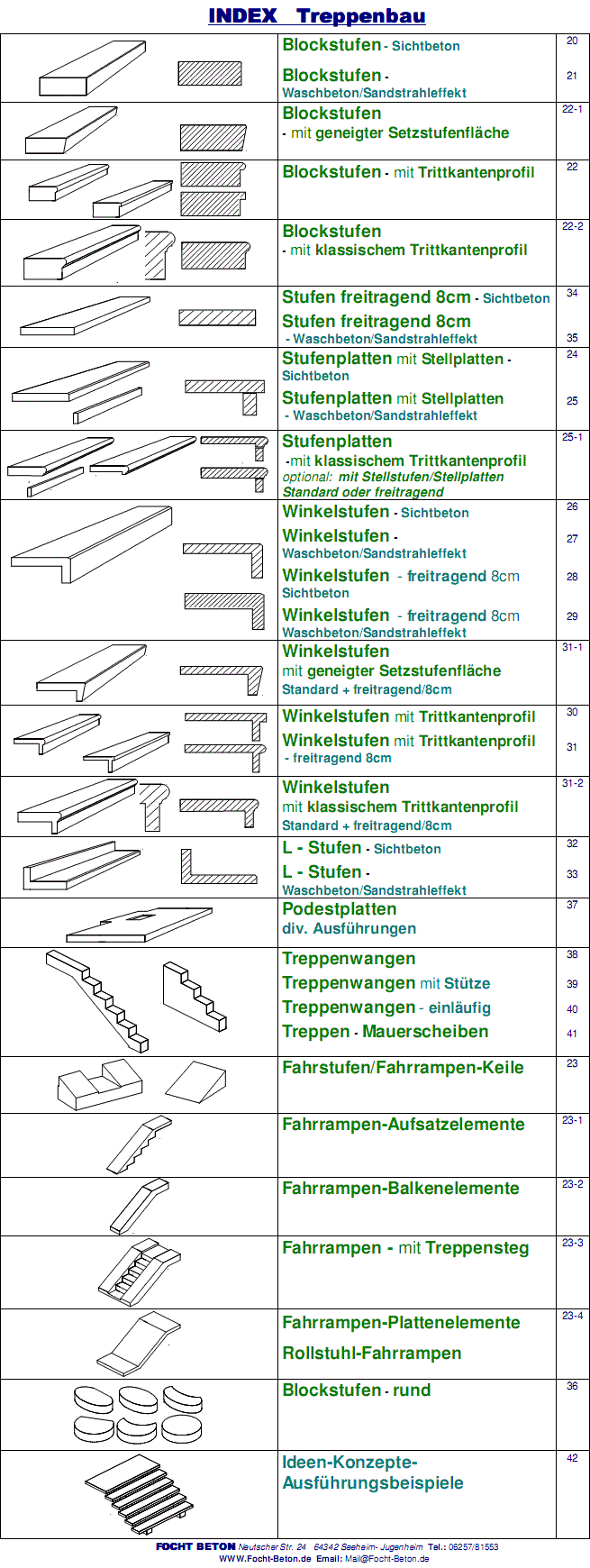 Treppenbau INDEXSEITE - Betonfertigteile in Ma&szlig;anfertigung